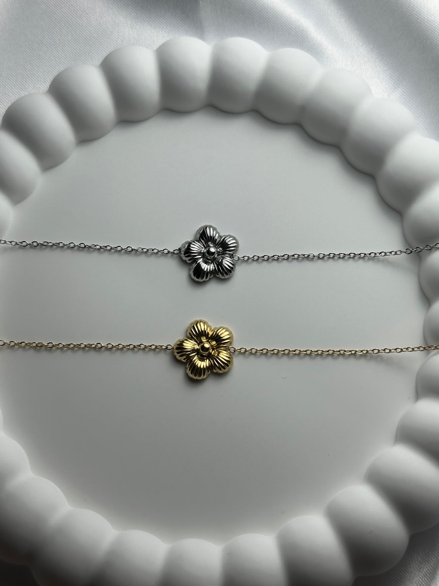 Armband - daisy zilver