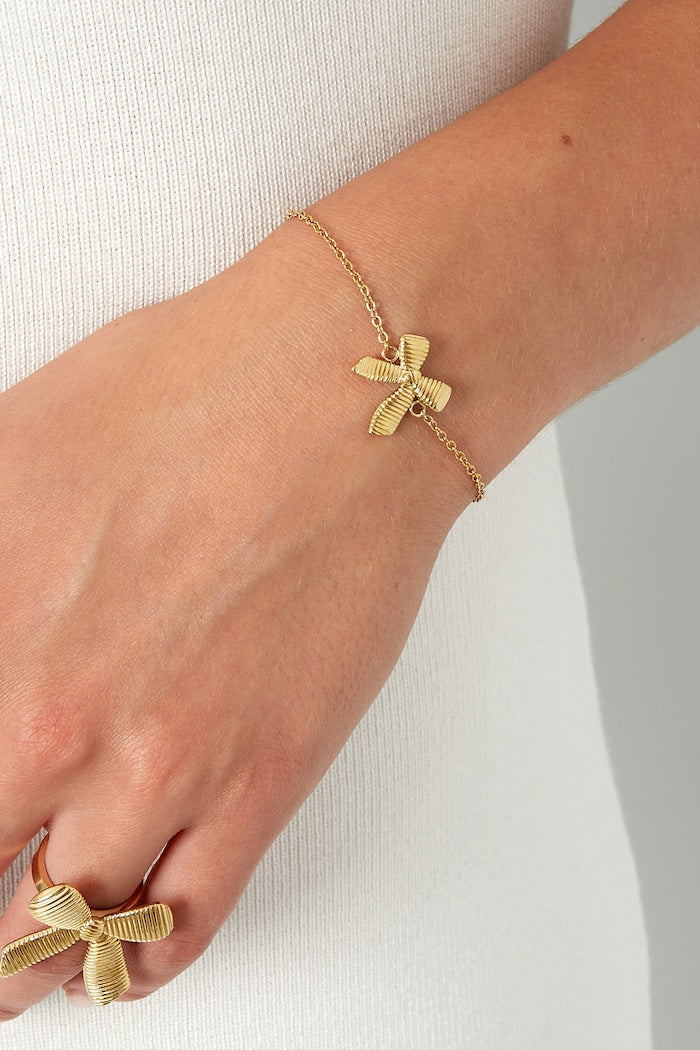 Armband - strik goud