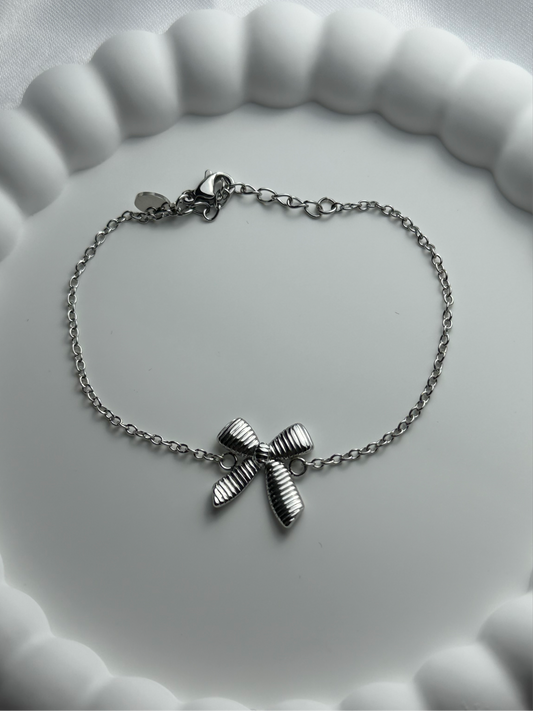 Armband - strik zilver