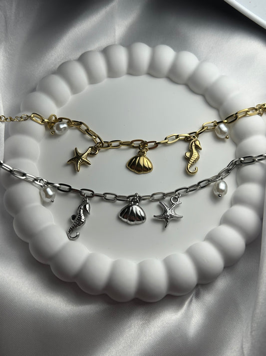 Armband - sealife zilver
