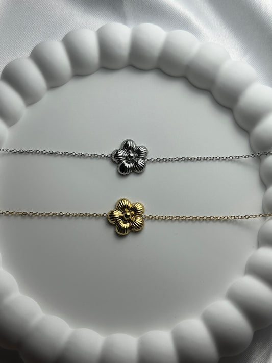 Armband - daisy zilver